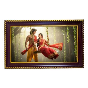 Radha Krishna Photo Frame 8x4 Inch | Glossy Maroon Polystyrene Frame | Divine Wall & Table Decor | Temple Decoration & Gift Item (Pack Of 1) (F20329) Radha Krishna Photo Frame 8x4 Inch | Glossy Maroon Polystyrene Frame | Divine Wall & Table Decor | Temple Decoration & Gift Item (Pack Of 1) (F20329)