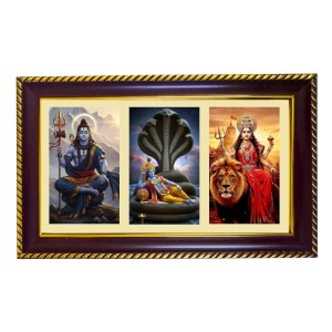 Shiva-Vishnu-Parvti Photo Frame 8x4 Inch | Glossy Maroon Polystyrene Frame | Divine Wall & Table Decor | Temple Decoration & Gift Item (Pack Of 1) (F21344) Shiva-Vishnu-Parvti Photo Frame 8x4 Inch | Glossy Maroon Polystyrene Frame | Divine Wall & Table Decor | Temple Decoration & Gift Item (Pack Of 1) (F21344)