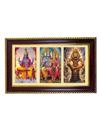 Lord Vishnu Avtar Photo Frame 12x8 Inch | Glossy Maroon Polystyrene Frame | Divine Wall & Table Decor | Temple Decoration & Gift Item (Pack Of 1) (F21031)