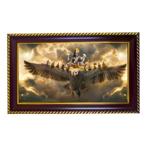 Lord Garuda Photo Frame 14x10 Inch | Glossy Maroon Polystyrene Frame | Divine Wall & Table Decor | Temple Decoration & Gift Item (Pack Of 1) (F20384) Lord Garuda Photo Frame 14x10 Inch | Glossy Maroon Polystyrene Frame | Divine Wall & Table Decor | Temple Decoration & Gift Item (Pack Of 1) (F20384)