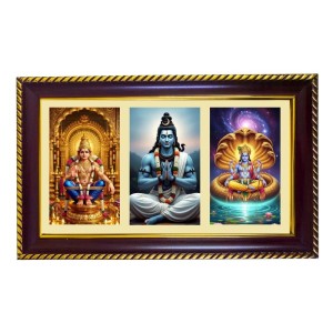 Aayppa-Shiva-Vishnu Photo Frame 14x10 Inch | Glossy Maroon Polystyrene Frame | Divine Wall & Table Decor | Temple Decoration & Gift Item (Pack Of 1) (F21479) Aayppa-Shiva-Vishnu Photo Frame 14x10 Inch | Glossy Maroon Polystyrene Frame | Divine Wall & Table Decor | Temple Decoration & Gift Item (Pack Of 1) (F21479)