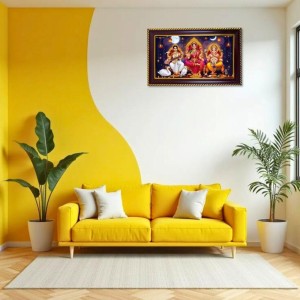 Goddess Lakshmi, Goddess Saraswati, And Lord Ganesha Photo Frame 14x10 Inch | Glossy Maroon Polystyrene Frame | Divine Wall & Table Decor | Temple Decoration & Gift Item (Pack Of 1) (F20494) Goddess Lakshmi, Goddess Saraswati, And Lord Ganesha Photo Frame 14x10 Inch | Glossy Maroon Polystyrene Frame | Divine Wall & Table Decor | Temple Decoration & Gift Item (Pack Of 1) (F20494)