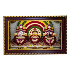 Lord Khatusham Photo Frame 12x8 Inch | Glossy Maroon Polystyrene Frame | Divine Wall & Table Decor | Temple Decoration & Gift Item (Pack Of 1) (F20166)