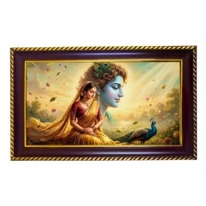 Radha Krishna Photo Frame 8x4 Inch | Glossy Maroon Polystyrene Frame | Divine Wall & Table Decor | Temple Decoration & Gift Item (Pack Of 1) (F20347) Radha Krishna Photo Frame 8x4 Inch | Glossy Maroon Polystyrene Frame | Divine Wall & Table Decor | Temple Decoration & Gift Item (Pack Of 1) (F20347)