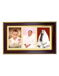 Guru Amma Photo Frame 10x6 Inch | Glossy Maroon Polystyrene Frame | Divine Wall & Table Decor | Temple Decoration & Gift Item (Pack Of 1) (F21489)