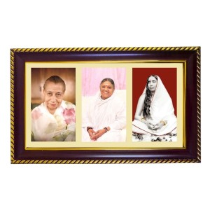 Guru Amma Photo Frame 10x6 Inch | Glossy Maroon Polystyrene Frame | Divine Wall & Table Decor | Temple Decoration & Gift Item (Pack Of 1) (F21489)