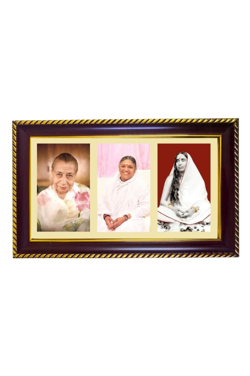 Guru Amma Photo Frame 10x6 Inch | Glossy Maroon Polystyrene Frame | Divine Wall & Table Decor | Temple Decoration & Gift Item (Pack Of 1) (F21489)