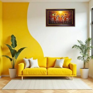 Lord Vishnu Photo Frame 12x8 Inch | Glossy Maroon Polystyrene Frame | Divine Wall & Table Decor | Temple Decoration & Gift Item (Pack Of 1) (F20393)