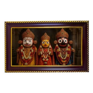 Lord Khatushyam Photo Frame 12x8 Inch | Glossy Maroon Polystyrene Frame | Divine Wall & Table Decor | Temple Decoration & Gift Item (Pack Of 1) (F20642)