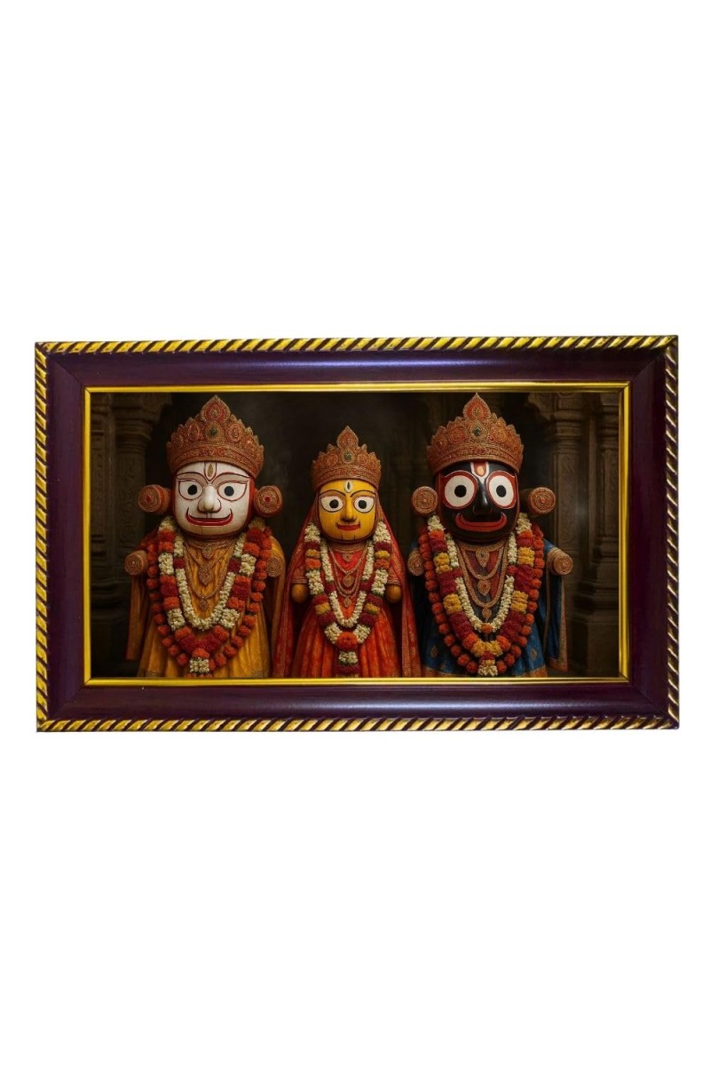 Lord Khatushyam Photo Frame 12x8 Inch | Glossy Maroon Polystyrene Frame | Divine Wall & Table Decor | Temple Decoration & Gift Item (Pack Of 1) (F20642)