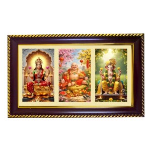 Lakshmi-Kubera-Ganpti Photo Frame 12x8 Inch | Glossy Maroon Polystyrene Frame | Divine Wall & Table Decor | Temple Decoration & Gift Item (Pack Of 1) (F21362) Lakshmi-Kubera-Ganpti Photo Frame 12x8 Inch | Glossy Maroon Polystyrene Frame | Divine Wall & Table Decor | Temple Decoration & Gift Item (Pack Of 1) (F21362)