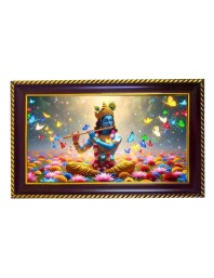 Lord Krishna Photo Frame 10x6 Inch | Glossy Maroon Polystyrene Frame | Divine Wall & Table Decor | Temple Decoration & Gift Item (Pack Of 1) (F20334)
