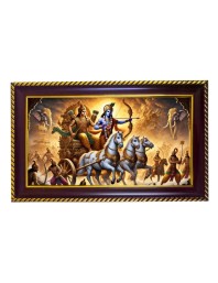 Ramayna Photo Frame 10x6 Inch | Glossy Maroon Polystyrene Frame | Divine Wall & Table Decor | Temple Decoration & Gift Item (Pack Of 1) (F20294)