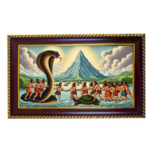 Samudrmanthan Photo Frame 14x10 Inch | Glossy Maroon Polystyrene Frame | Divine Wall & Table Decor | Temple Decoration & Gift Item (Pack Of 1) (F20362) Samudrmanthan Photo Frame 14x10 Inch | Glossy Maroon Polystyrene Frame | Divine Wall & Table Decor | Temple Decoration & Gift Item (Pack Of 1) (F20362)