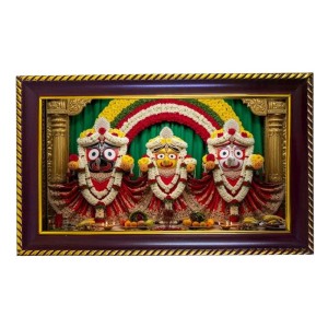 Lord Khatusham Photo Frame 14x10 Inch | Glossy Maroon Polystyrene Frame | Divine Wall & Table Decor | Temple Decoration & Gift Item (Pack Of 1) (F20169)