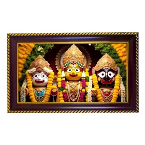 Lord Khatushyam Photo Frame 8x4 Inch | Glossy Maroon Polystyrene Frame | Divine Wall & Table Decor | Temple Decoration & Gift Item (Pack Of 1) (F20645)