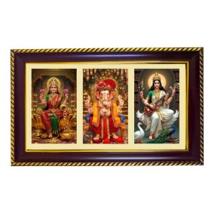 Lakshmi-Ganesha-Sarswati Photo Frame 10x6 Inch | Glossy Maroon Polystyrene Frame | Divine Wall & Table Decor | Temple Decoration & Gift Item (Pack Of 1) (F21298) Lakshmi-Ganesha-Sarswati Photo Frame 10x6 Inch | Glossy Maroon Polystyrene Frame | Divine Wall & Table Decor | Temple Decoration & Gift Item (Pack Of 1) (F21298)