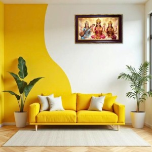 Tridevi Photo Frame 8x4 Inch | Glossy Maroon Polystyrene Frame | Divine Wall & Table Decor | Temple Decoration & Gift Item (Pack Of 1) (F20269)