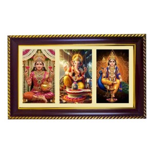 Lakshmi-Ganesha-Kartikeya Photo Frame 14x10 Inch | Glossy Maroon Polystyrene Frame | Divine Wall & Table Decor | Temple Decoration & Gift Item (Pack Of 1) (F20749) Lakshmi-Ganesha-Kartikeya Photo Frame 14x10 Inch | Glossy Maroon Polystyrene Frame | Divine Wall & Table Decor | Temple Decoration & Gift Item (Pack Of 1) (F20749)