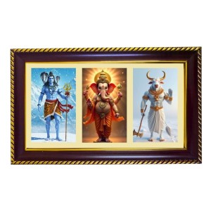 Shiva-Ganpati-Nandi Photo Frame 14x10 Inch | Glossy Maroon Polystyrene Frame | Divine Wall & Table Decor | Temple Decoration & Gift Item (Pack Of 1) (F20853) Shiva-Ganpati-Nandi Photo Frame 14x10 Inch | Glossy Maroon Polystyrene Frame | Divine Wall & Table Decor | Temple Decoration & Gift Item (Pack Of 1) (F20853)