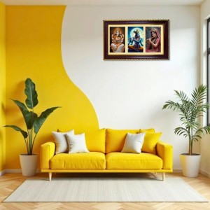 Sarswati-Krishna-Radha Photo Frame 10x6 Inch | Glossy Maroon Polystyrene Frame | Divine Wall & Table Decor | Temple Decoration & Gift Item (Pack Of 1) (F21103) Sarswati-Krishna-Radha Photo Frame 10x6 Inch | Glossy Maroon Polystyrene Frame | Divine Wall & Table Decor | Temple Decoration & Gift Item (Pack Of 1) (F21103)