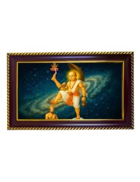 Lord Vaman Photo Frame 8x4 Inch | Glossy Maroon Polystyrene Frame | Divine Wall & Table Decor | Temple Decoration & Gift Item (Pack Of 1) (F20386)