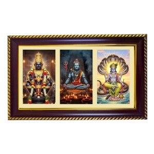 Aayppa-Shiva-Vishnu Photo Frame 8x4 Inch | Glossy Maroon Polystyrene Frame | Divine Wall & Table Decor | Temple Decoration & Gift Item (Pack Of 1) (F21464) Aayppa-Shiva-Vishnu Photo Frame 8x4 Inch | Glossy Maroon Polystyrene Frame | Divine Wall & Table Decor | Temple Decoration & Gift Item (Pack Of 1) (F21464)