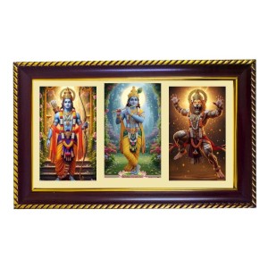 Ram-Krishna-Narshima Photo Frame 12x8 Inch | Glossy Maroon Polystyrene Frame | Divine Wall & Table Decor | Temple Decoration & Gift Item (Pack Of 1) (F21497) Ram-Krishna-Narshima Photo Frame 12x8 Inch | Glossy Maroon Polystyrene Frame | Divine Wall & Table Decor | Temple Decoration & Gift Item (Pack Of 1) (F21497)