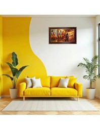 Ram Sita Photo Frame 14x10 Inch | Glossy Maroon Polystyrene Frame | Divine Wall & Table Decor | Temple Decoration & Gift Item (Pack Of 1) (F20106)