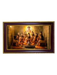 Lord Navnath Photo Frame 12x8 Inch | Glossy Maroon Polystyrene Frame | Divine Wall & Table Decor | Temple Decoration & Gift Item (Pack Of 1) (F20530)