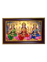 Mata Lakshmi Photo Frame 12x8 Inch | Glossy Maroon Polystyrene Frame | Divine Wall & Table Decor | Temple Decoration & Gift Item (Pack Of 1) (F20461)