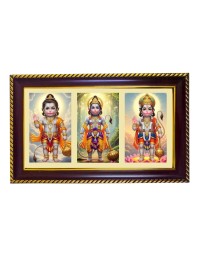 Hanuman Photo Frame 12x8 Inch | Glossy Maroon Polystyrene Frame | Divine Wall & Table Decor | Temple Decoration & Gift Item (Pack Of 1) (F21067)