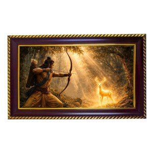 Lord Ram Photo Frame 14x10 Inch | Glossy Maroon Polystyrene Frame | Divine Wall & Table Decor | Temple Decoration & Gift Item (Pack Of 1) (F20445) Lord Ram Photo Frame 14x10 Inch | Glossy Maroon Polystyrene Frame | Divine Wall & Table Decor | Temple Decoration & Gift Item (Pack Of 1) (F20445)