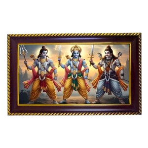 Lord Ram, Shiva & Lakshman Photo Frame 12x8 Inch | Glossy Maroon Polystyrene Frame | Divine Wall & Table Decor | Temple Decoration & Gift Item (Pack Of 1) (F20441) Lord Ram, Shiva & Lakshman Photo Frame 12x8 Inch | Glossy Maroon Polystyrene Frame | Divine Wall & Table Decor | Temple Decoration & Gift Item (Pack Of 1) (F20441)