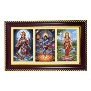 Sarswati-Shiva-Durga Photo Frame 10x6 Inch | Glossy Maroon Polystyrene Frame | Divine Wall & Table Decor | Temple Decoration & Gift Item (Pack Of 1) (F21106) Sarswati-Shiva-Durga Photo Frame 10x6 Inch | Glossy Maroon Polystyrene Frame | Divine Wall & Table Decor | Temple Decoration & Gift Item (Pack Of 1) (F21106)