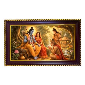 Lord Ram Laxman Hanuman Photo Frame 14x10 Inch | Glossy Maroon Polystyrene Frame | Divine Wall & Table Decor | Temple Decoration & Gift Item (Pack Of 1) (F20228) Lord Ram Laxman Hanuman Photo Frame 14x10 Inch | Glossy Maroon Polystyrene Frame | Divine Wall & Table Decor | Temple Decoration & Gift Item (Pack Of 1) (F20228)