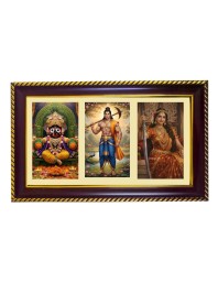 Khatusham-Balrama- Photo Frame 10x6 Inch | Glossy Maroon Polystyrene Frame | Divine Wall & Table Decor | Temple Decoration & Gift Item (Pack Of 1) (F20987)