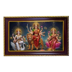 Tri Devi Photo Frame 8x4 Inch | Glossy Maroon Polystyrene Frame | Divine Wall & Table Decor | Temple Decoration & Gift Item (Pack Of 1) (F20118) Tri Devi Photo Frame 8x4 Inch | Glossy Maroon Polystyrene Frame | Divine Wall & Table Decor | Temple Decoration & Gift Item (Pack Of 1) (F20118)