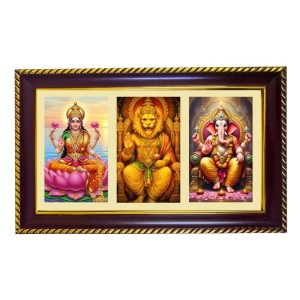 Lakshmi-Narsimha-Ganesha Photo Frame 8x4 Inch | Glossy Maroon Polystyrene Frame | Divine Wall & Table Decor | Temple Decoration & Gift Item (Pack Of 1) (F20794) Lakshmi-Narsimha-Ganesha Photo Frame 8x4 Inch | Glossy Maroon Polystyrene Frame | Divine Wall & Table Decor | Temple Decoration & Gift Item (Pack Of 1) (F20794)