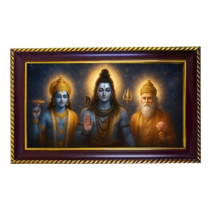 Lord Braha Vishnu Mahesh Photo Frame 10x6 Inch | Glossy Maroon Polystyrene Frame | Divine Wall & Table Decor | Temple Decoration & Gift Item (Pack Of 1) (F20109) Lord Braha Vishnu Mahesh Photo Frame 10x6 Inch | Glossy Maroon Polystyrene Frame | Divine Wall & Table Decor | Temple Decoration & Gift Item (Pack Of 1) (F20109)