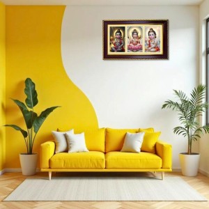 Hanuman Photo Frame 10x6 Inch | Glossy Maroon Polystyrene Frame | Divine Wall & Table Decor | Temple Decoration & Gift Item (Pack Of 1) (F21068)