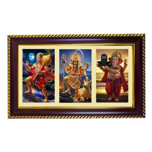 Hanuman-Shiva-Ganpati Photo Frame 10x6 Inch | Glossy Maroon Polystyrene Frame | Divine Wall & Table Decor | Temple Decoration & Gift Item (Pack Of 1) (F21115) Hanuman-Shiva-Ganpati Photo Frame 10x6 Inch | Glossy Maroon Polystyrene Frame | Divine Wall & Table Decor | Temple Decoration & Gift Item (Pack Of 1) (F21115)