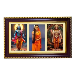 Ram-Sita-Hnuman Photo Frame 8x4 Inch | Glossy Maroon Polystyrene Frame | Divine Wall & Table Decor | Temple Decoration & Gift Item (Pack Of 1) (F21352) Ram-Sita-Hnuman Photo Frame 8x4 Inch | Glossy Maroon Polystyrene Frame | Divine Wall & Table Decor | Temple Decoration & Gift Item (Pack Of 1) (F21352)