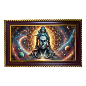 Lord Shiva Photo Frame 14x10 Inch | Glossy Maroon Polystyrene Frame | Divine Wall & Table Decor | Temple Decoration & Gift Item (Pack Of 1) (F20705) Lord Shiva Photo Frame 14x10 Inch | Glossy Maroon Polystyrene Frame | Divine Wall & Table Decor | Temple Decoration & Gift Item (Pack Of 1) (F20705)