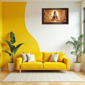 Lord Shiva Photo Frame 8x4 Inch | Glossy Maroon Polystyrene Frame | Divine Wall & Table Decor | Temple Decoration & Gift Item (Pack Of 1) (F20704)