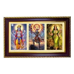 Shiva-Vishnu Durga Photo Frame 14x10 Inch | Glossy Maroon Polystyrene Frame | Divine Wall & Table Decor | Temple Decoration & Gift Item (Pack Of 1) (F21134) Shiva-Vishnu Durga Photo Frame 14x10 Inch | Glossy Maroon Polystyrene Frame | Divine Wall & Table Decor | Temple Decoration & Gift Item (Pack Of 1) (F21134)