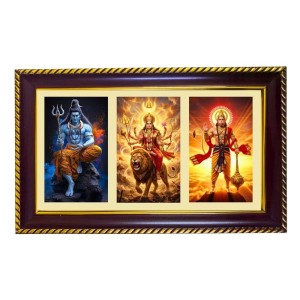 Shiva-Durga-Hanuman Photo Frame 12x8 Inch | Glossy Maroon Polystyrene Frame | Divine Wall & Table Decor | Temple Decoration & Gift Item (Pack Of 1) (F20861) Shiva-Durga-Hanuman Photo Frame 12x8 Inch | Glossy Maroon Polystyrene Frame | Divine Wall & Table Decor | Temple Decoration & Gift Item (Pack Of 1) (F20861)