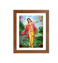 Graceful Gouranga Mahaprabhu Colored Photo in Dancing Pose|Spiritual Hindu Wall Art for Home, Temple, Puja room or Meditation Room |High-Quality Religious DÃ©cor |Ideal Gift for Devotees