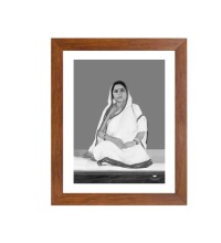 Elegant Boroma Black and White Photo |Classic Monochrome Portrait |High-Quality Print for Home, Puja room, Office, or Gallery |Timeless Wall Art and Ideal Gift