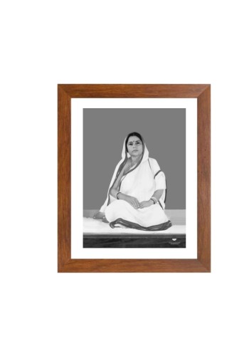 Elegant Boroma Black and White Photo |Classic Monochrome Portrait |High-Quality Print for Home, Puja room, Office, or Gallery |Timeless Wall Art and Ideal Gift